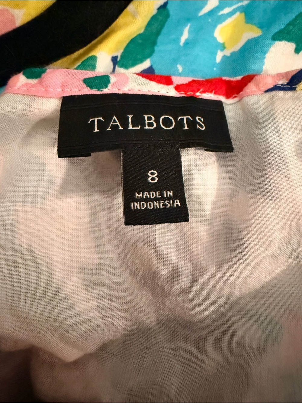 Talbots Petite Sleeveless Floral Top 8P EUC - Picture 2 of 9